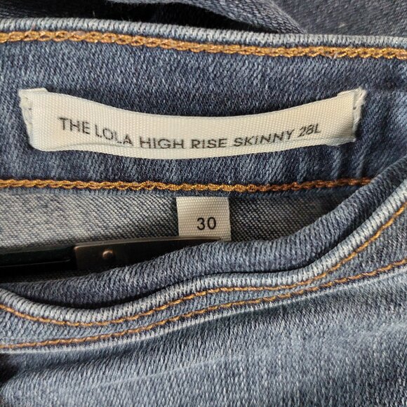 Aritzia Denim Forum The Lola High Rise Skinny Jeans Medium-dark Wash W30 L28 - Picture 5 of 7